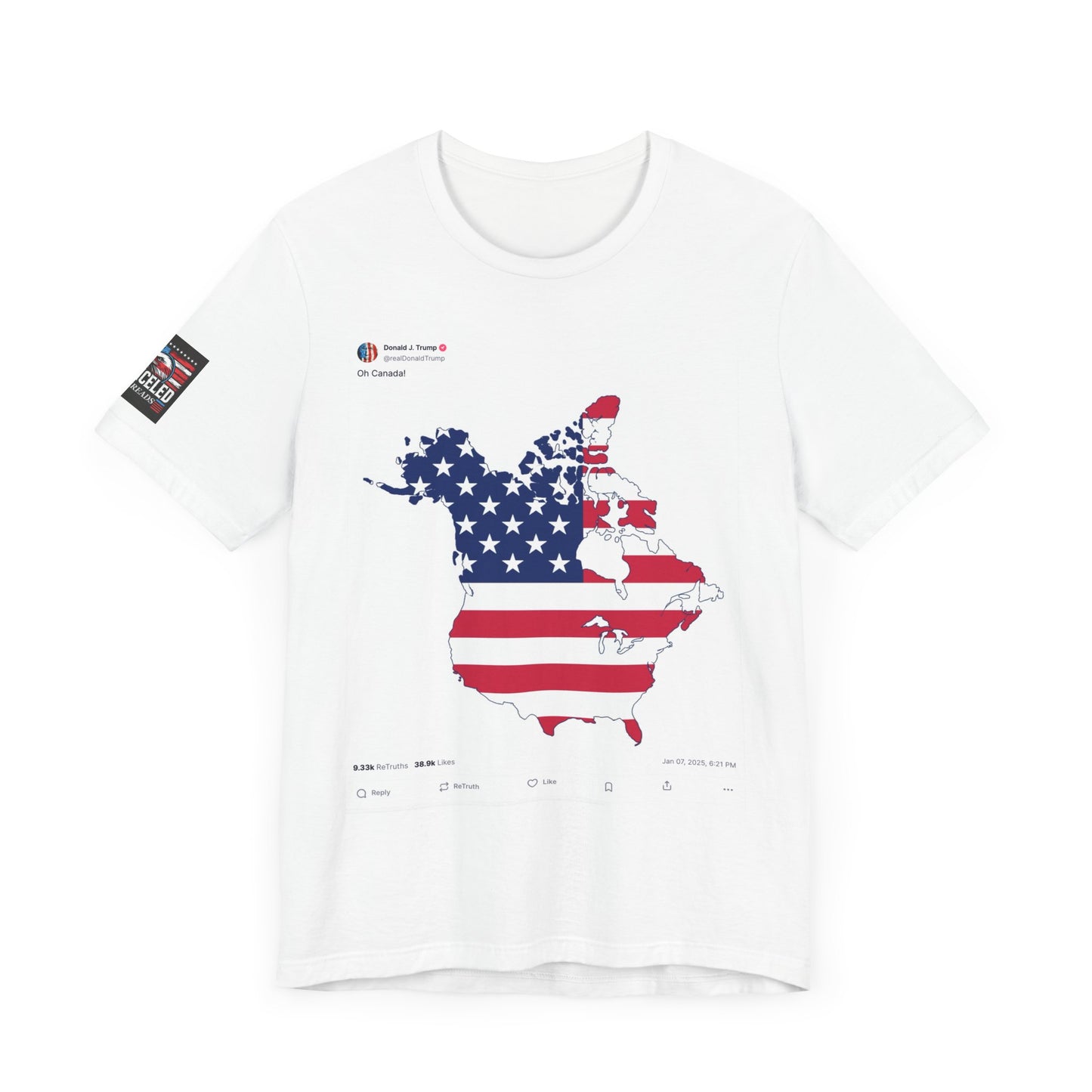 Trump’s Map Oh Canada Tee - Truth Social MAGA Streetwear