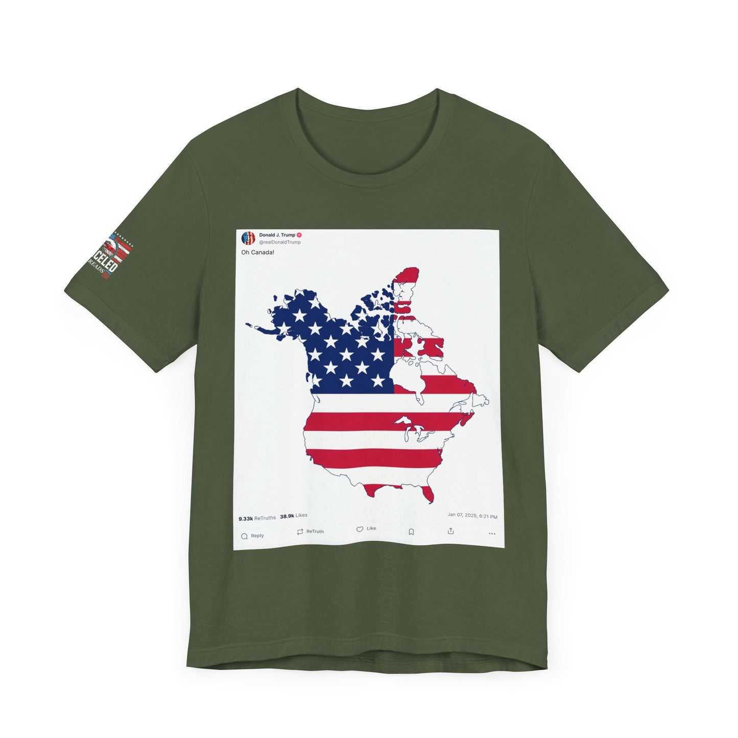 Trump’s Map Oh Canada Tee - Truth Social MAGA Streetwear