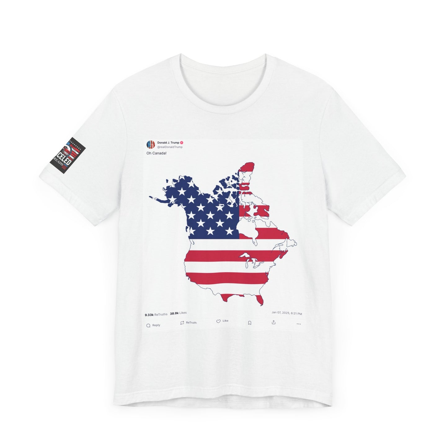 Trump’s Map Oh Canada Tee - Truth Social MAGA Streetwear